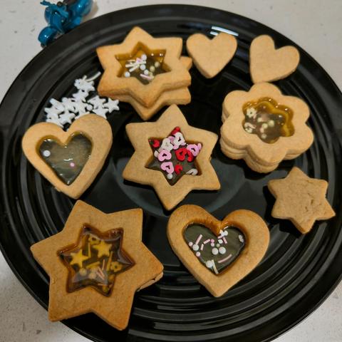Star and heart cookies